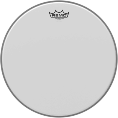 Remo BA-0114-00 14" Ambassador ruw wit tom/ Snare/ Floortomvel