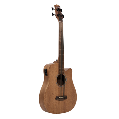 Gold tone M-BASS25/FL 25" fretloze elektro-akoestische microbas met mahonie top, hoes inbegrepen