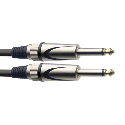 Stagg SGC3DL Instrumentkabel jack/jack (m/m), 3 m, heavy-duty pluggen, S-serie