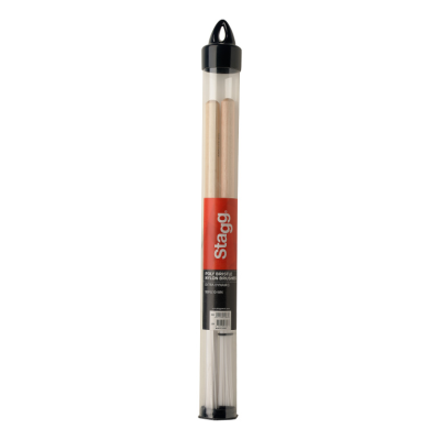 Stagg SBRU10-WN Polybristle kunststof brushes met houten greep