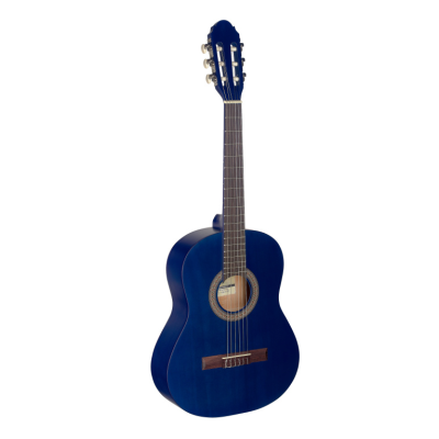 Stagg C430 M BLUE Blauwe 3/4 klassieke gitaar met lindehouten top