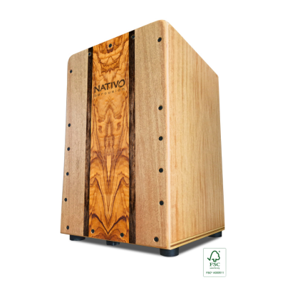 Nativo INIC-INTI-I Standaardmodel cajon met Inti - I slagplaat, klasse A eikenhout, Inicia Serie