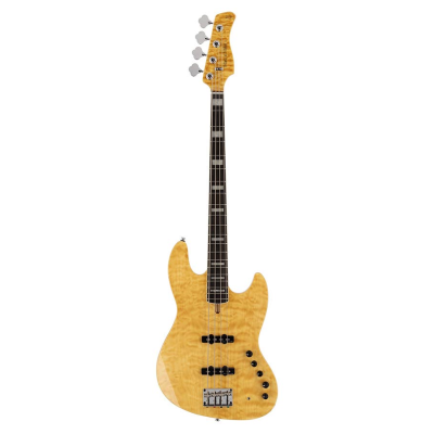 Sire Basses V9+ S4/NT V9 2nd Gen Series Marcus Miller basgitaar, 4-snarig, swamp ash met massieve esdoorn top + quilted fineer, natural