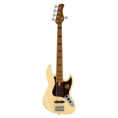 Sire Basses V5 A5/VWH V5 Series Marcus Miller basgitaar, elzen, 5-snarig, vintage white