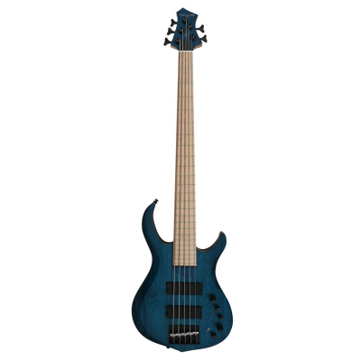 Sire Basses M2+ 5/TBL M2 2nd Gen Series Marcus Miller basgitaar, 5-snarig, mahonie, transparant blauw