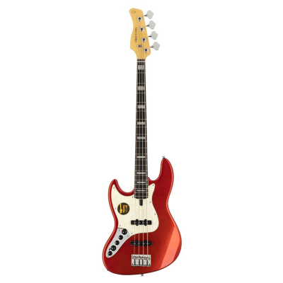 Sire Basses V7+ A4L/BMR V7 2nd Gen Series Marcus Miller basgitaar, linkshandig, 4-snarig, elzen, bright metallic red