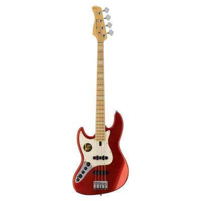Sire Basses V7+ S4L/BMR V7 2nd Gen Series Marcus Miller basgitaar, linkshandig, 4-snarig, swamp ash, bright metallic red