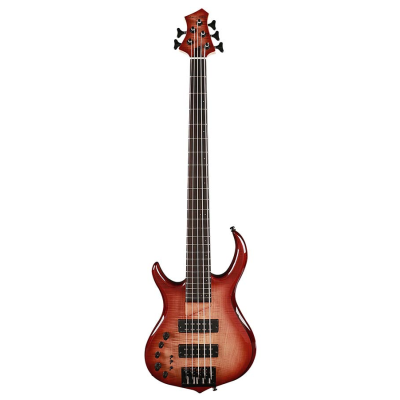 Sire Basses M7+ A5L/BRS M7 2nd Gen Series Marcus Miller basgitaar, linkshandig, 5-snarig, elzen + massief esdoorn, brown burst