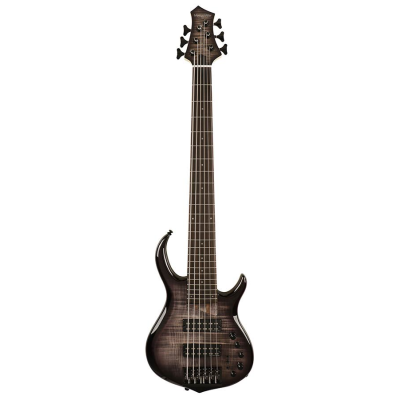 Sire Basses M7+ A6/TBK M7 2nd Gen Series Marcus Miller basgitaar, 6-snarig, swamp ash + massief esdoorn, transparant zwart