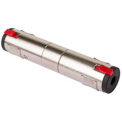Hilec Adapter JACKf/JACKf 2x vrouwelijke (stereo) jack adapter met vergrendeling