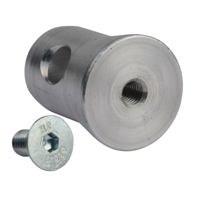 Contestage 1/2 MANCH-M8 Conische half koppeling voor 50mm buis en M8 schroef
