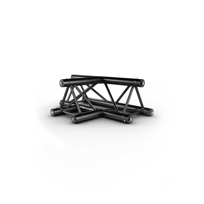 Contestage AG29-036 blk TRUSS TRIO 290 T-stuk horizontaal - Zwart - 90° - 3 richtingen - Montagekits inbegrepen