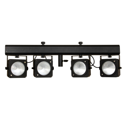 JB Systems COB-4BAR Powered 4bar: 4xCOB RGB 36W, inclusief IR + draagtas