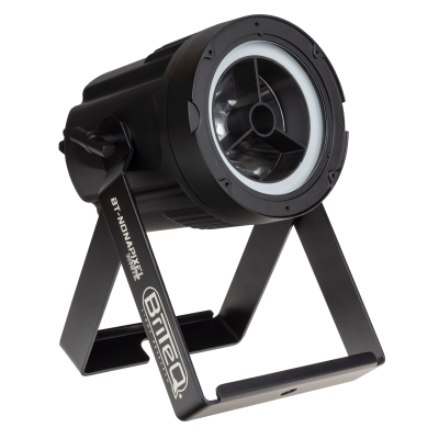 Briteq BT-NONAPIXEL WHITE Uiterst krachtige en compacte IP65 buitenprojector met zeer smalle witte straal en mooie RGB HALO-effecten!