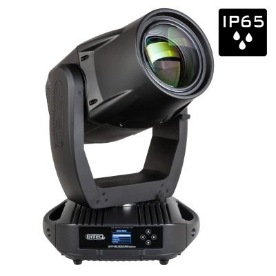 Briteq BTI-BLIZZARD BSW2 Krachtige IP65 HYBRID 450W LED moving head.  Geluidsarme werking: perfect voor zowel binnen als buiten!