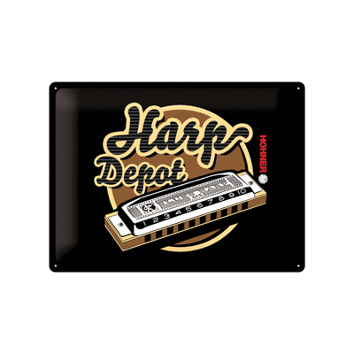Hohner Bord, Harp Depot, ijzerplaat, 20x30cm