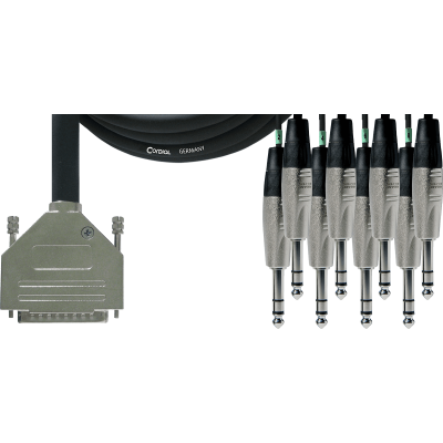 Cordial CFD3DVT Sub-d/8 jack interface stereo 3 m