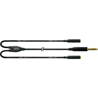 Cordial CFY0.3VYY Y Jack Stereo Audio cable / 2 Jack Stereo female - 30 cm