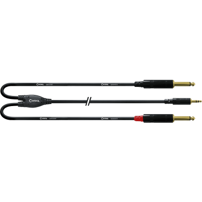 Cordial CFY3WPP Cable y short minijack stereo/2 jack mono 3 m