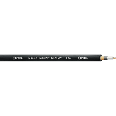 Cordial CIK122BLACK100 Instrument cable coil 1 x 0.22 mm² double shielding