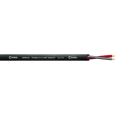 Cordial CLS215BLACK100 H.P. 2 x 1.5 mm² 100 m