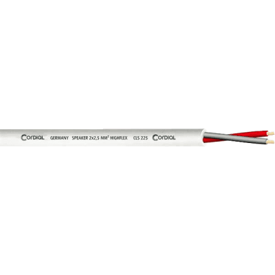 Cordial CLS225WHITE100 H.P. 2 x 2.5 mm² 100m