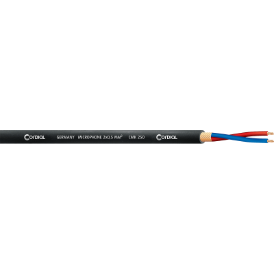 Cordial CMK250BLACK100 Micro 2 x 0.50 mm² cable - 100 m