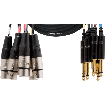 Cordial CML8-0FV3C Multipaire 8 xlr female/8 jack stereo 3 m