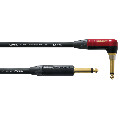 Cordial CSI3RP-SILENT Right jack guitar cable/Silent 3 m shed