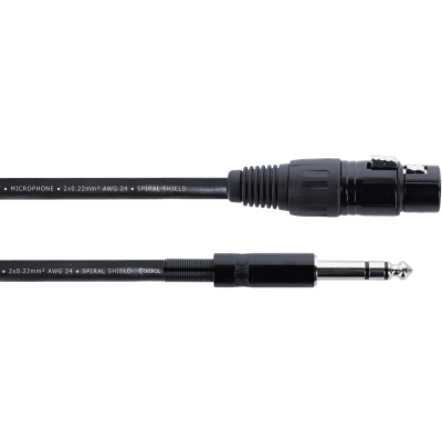 Cordial EM0.5FV Female / stereo jack xlr cable - 50 cm