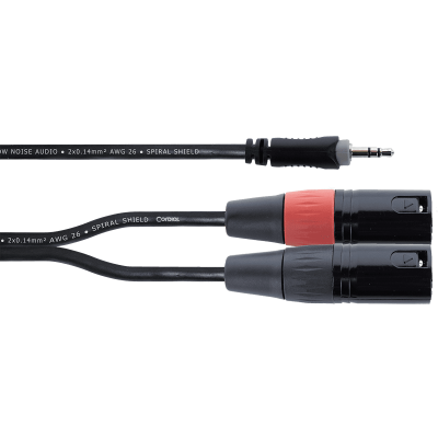 Cordial EY3WMM Cable y mini-jack stereo / 2 xlr male 3 m