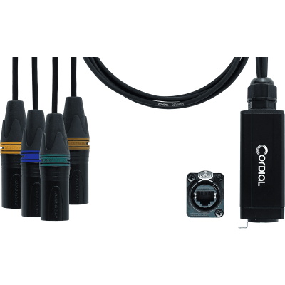 Cordial CDX0.7M5QUAD-DMX DMX adapter - RJ45 4 XLR males 5 points 70 cm