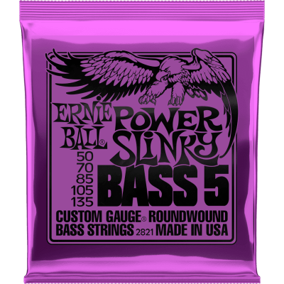 Ernie Ball 2821 Power Slinky Bass 5-String 50-135