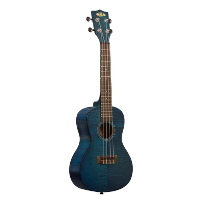 Kala Kala Concert Exotic Mahogany Blue Ukulele w/Bag