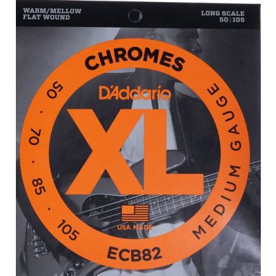 D'Addario ECB82 Chromes Bass Guitar Strings, Medium, 50-105, Long Scale