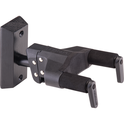 Hercules HCGSP-38WBK+ Gitaarhanger, AGS Plus, voor wandmontage, houten basis, zwarte kleur
