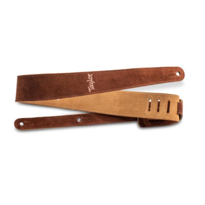 Taylor Strap, Embroidered Suede, Choc, 2.5"