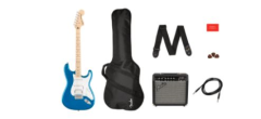Squier Affinity Series Stratocaster HSS Pack, Maple Fingerboard, Lake Placid Blue, Gig Bag, 15G - 230V