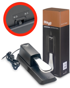 Stagg SUSPED 10 Universal sustain pedal for electronic piano or keyboard, with polarity switch